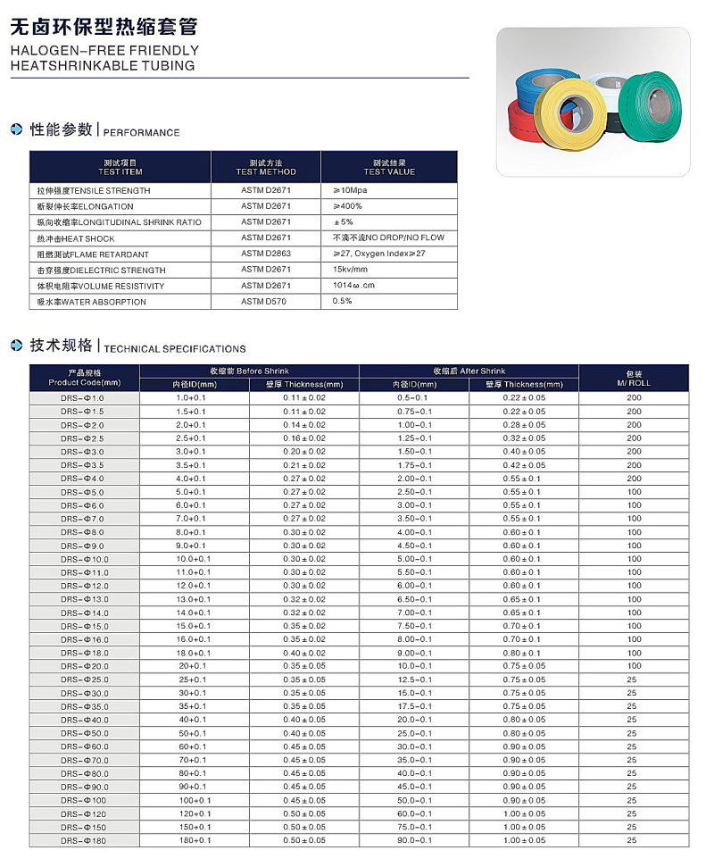 低壓環(huán)保阻燃熱縮管